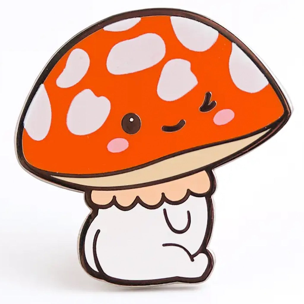 Winking Mushroom Pin LuxCups Creative Outer Layer