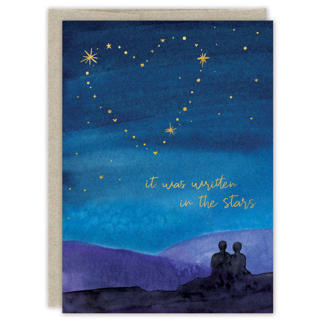 Written In The Stars Wedding Card.