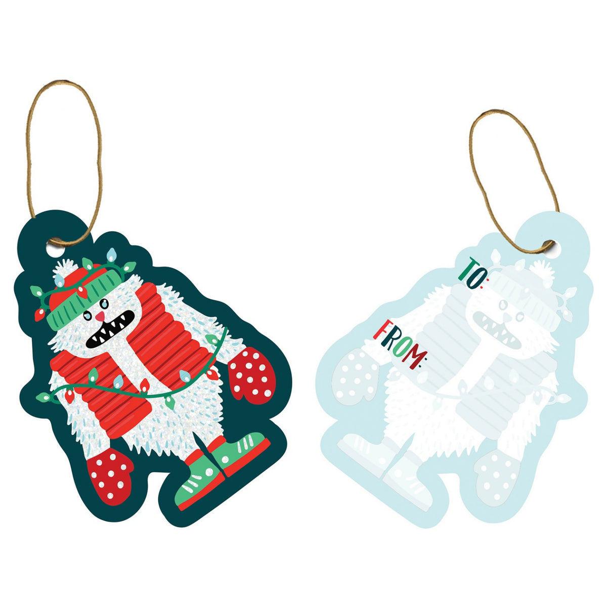 Yeti For The Holidays Tags With String | Jillson & Roberts – Outer Layer