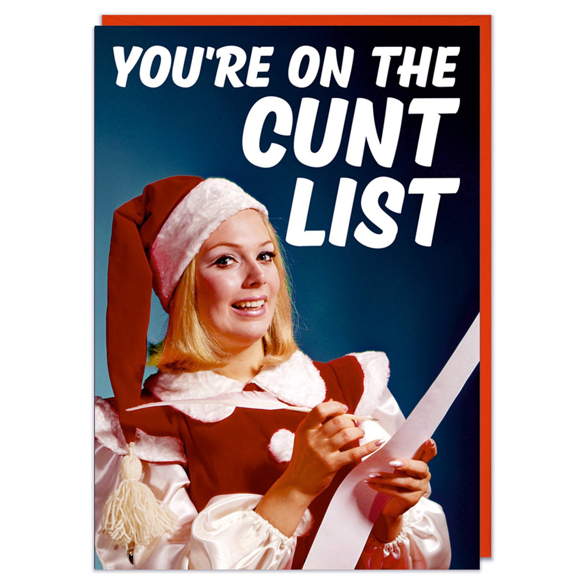 You're On The C*nt List Christmas Card Dean Morris Cards Outer Layer