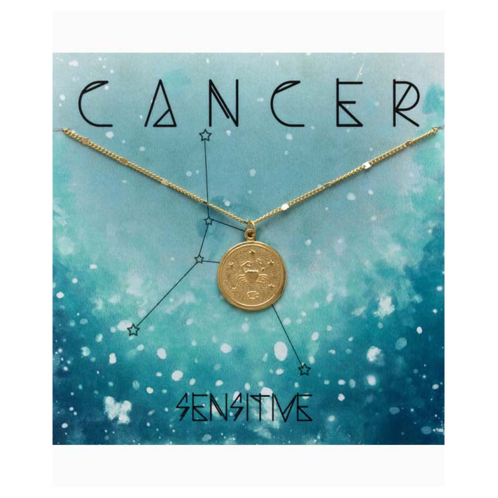 Zodiac Medallion Necklace Cancer
