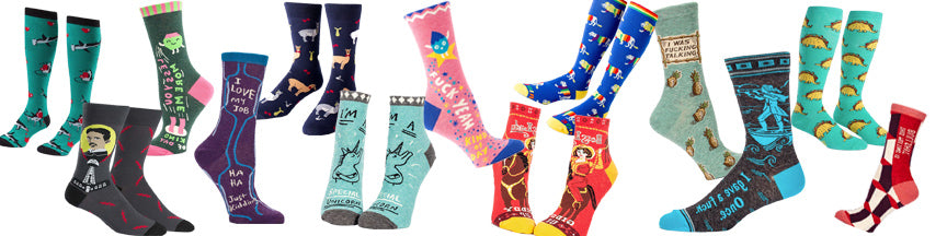 Funny socks for him, funky socks for her, awesome socks for Canada