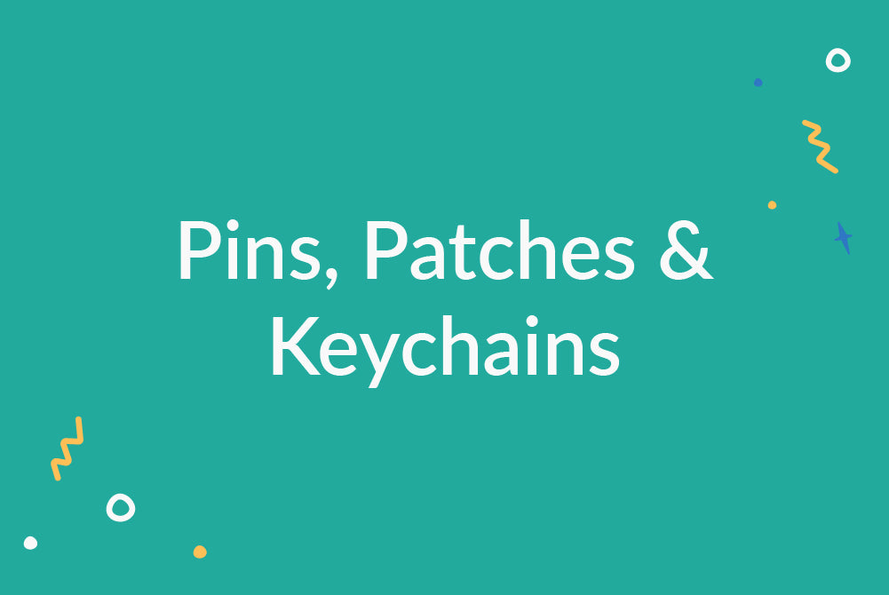 Enamel Pins, Patches & Keychains