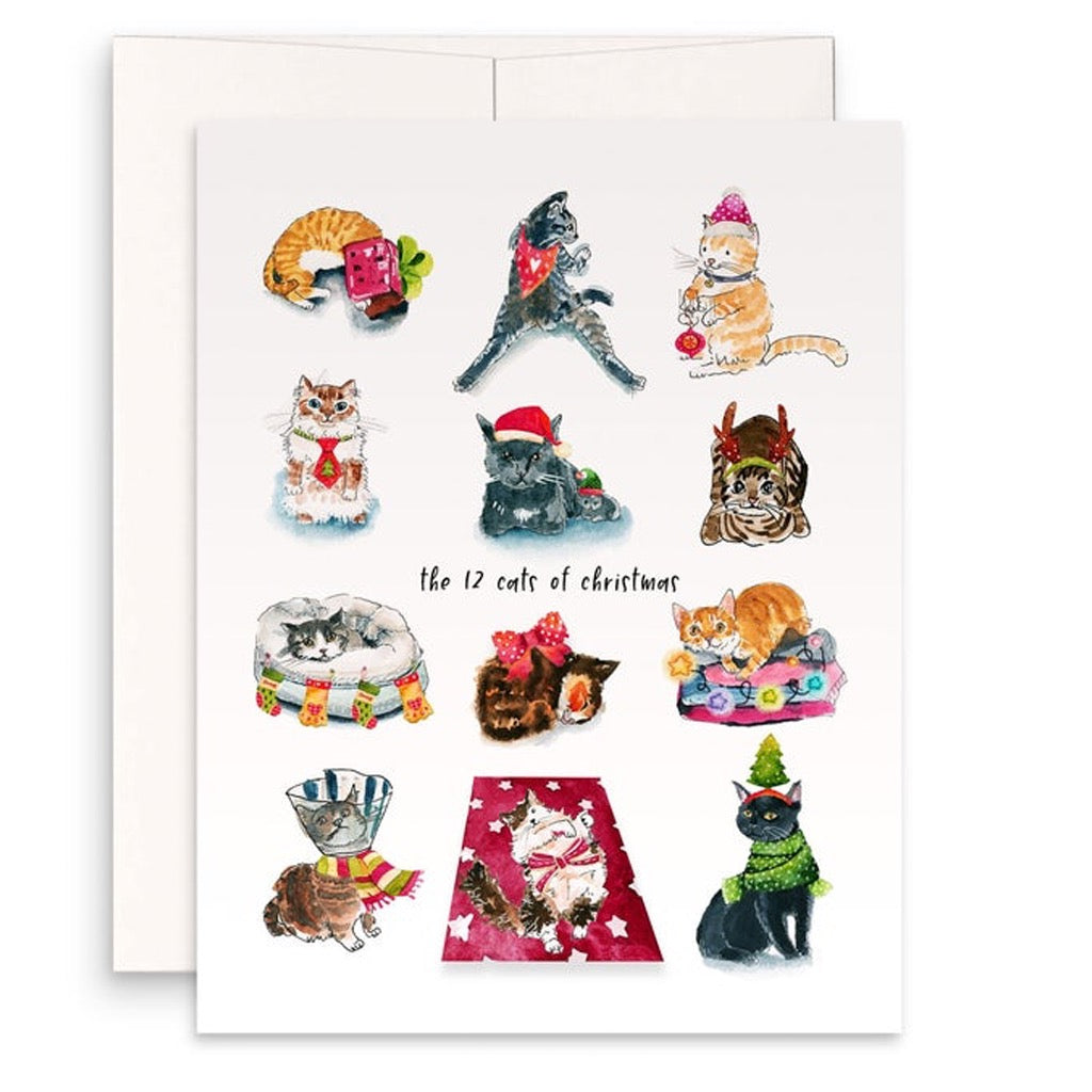 12 Cats Of Christmas Card.