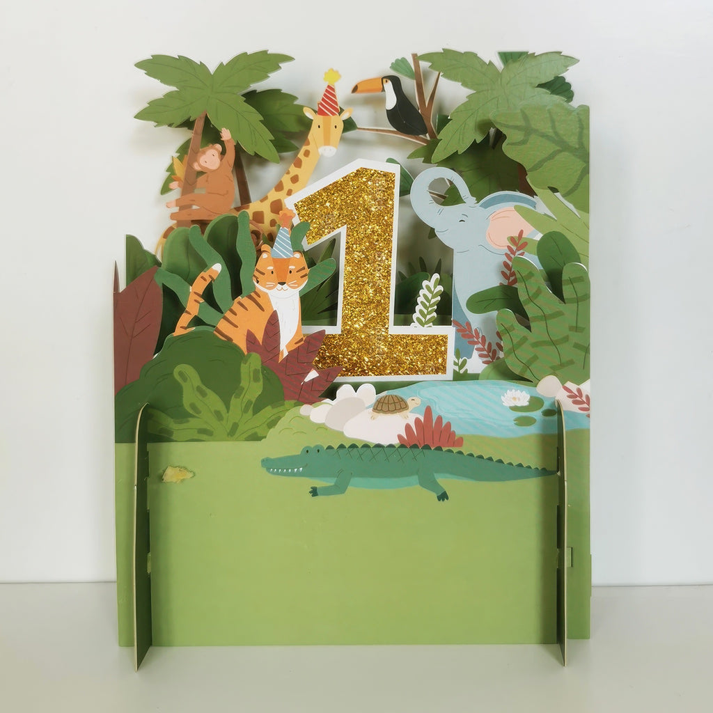 1st Birthday Pop Up Card.