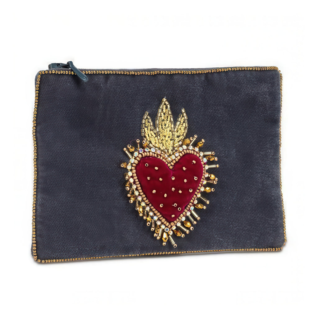 3D Heart Small Velvet Pouch.