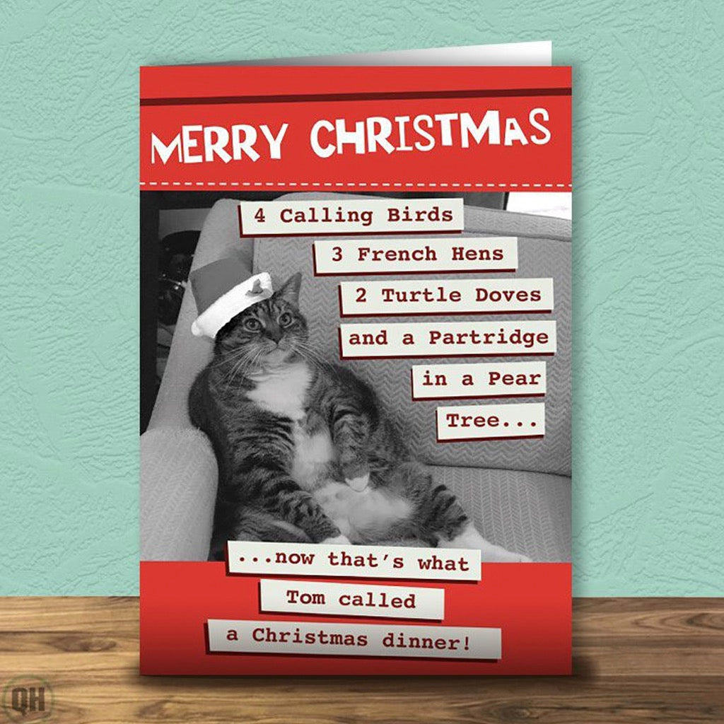 4 Calling Birds Christmas Card.