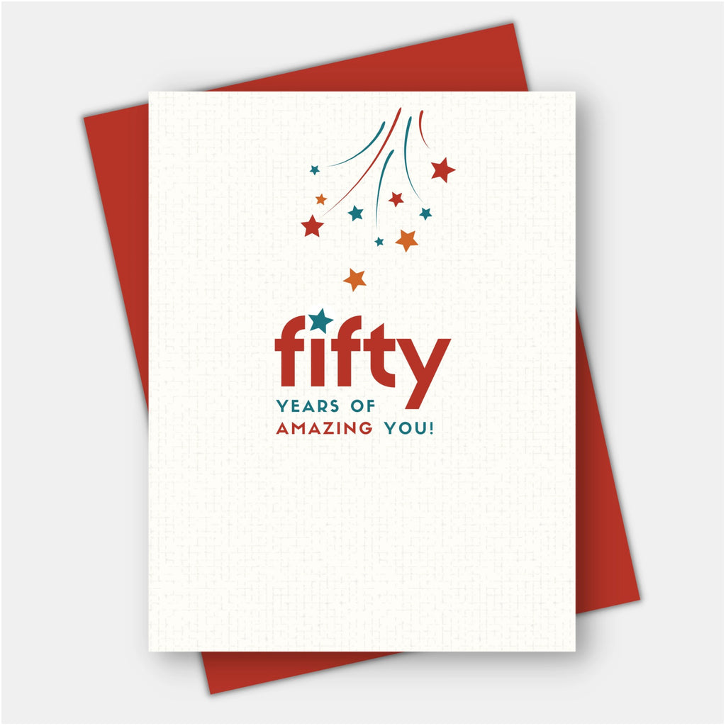 50 Years Of Amazing You Birthday Card.