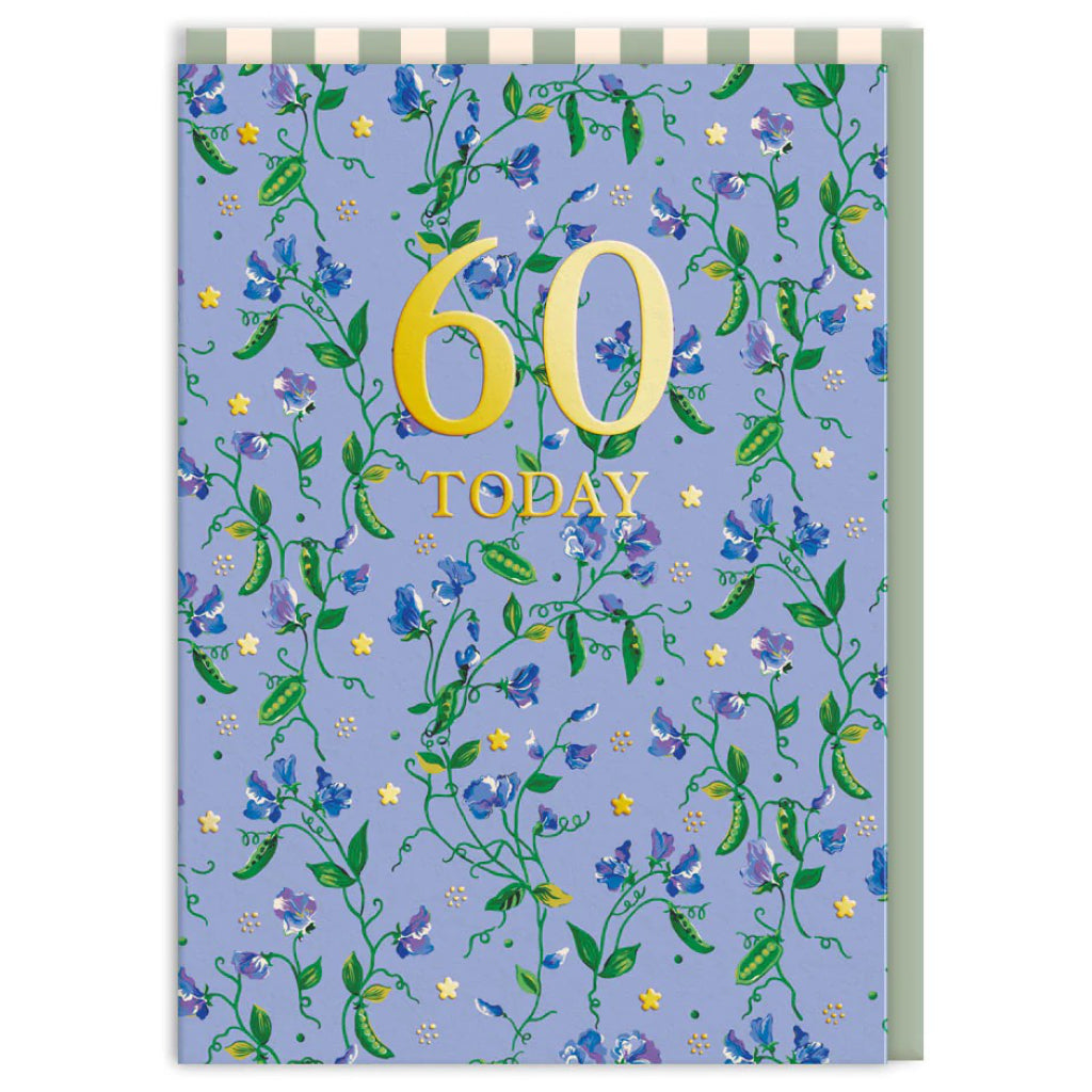 60 Today Floral Birthday Card.