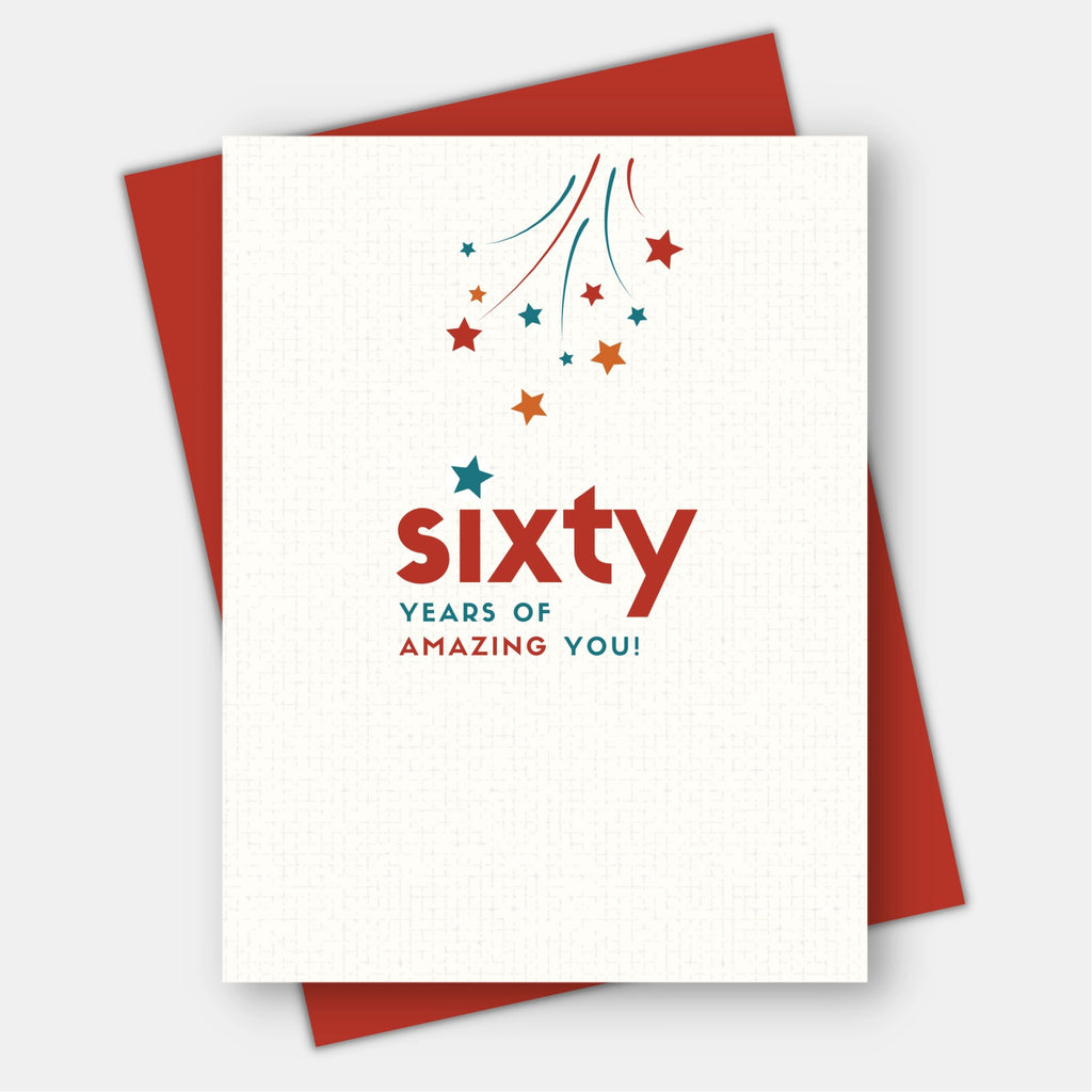 60 Years Of Amazing You Birthday Card.