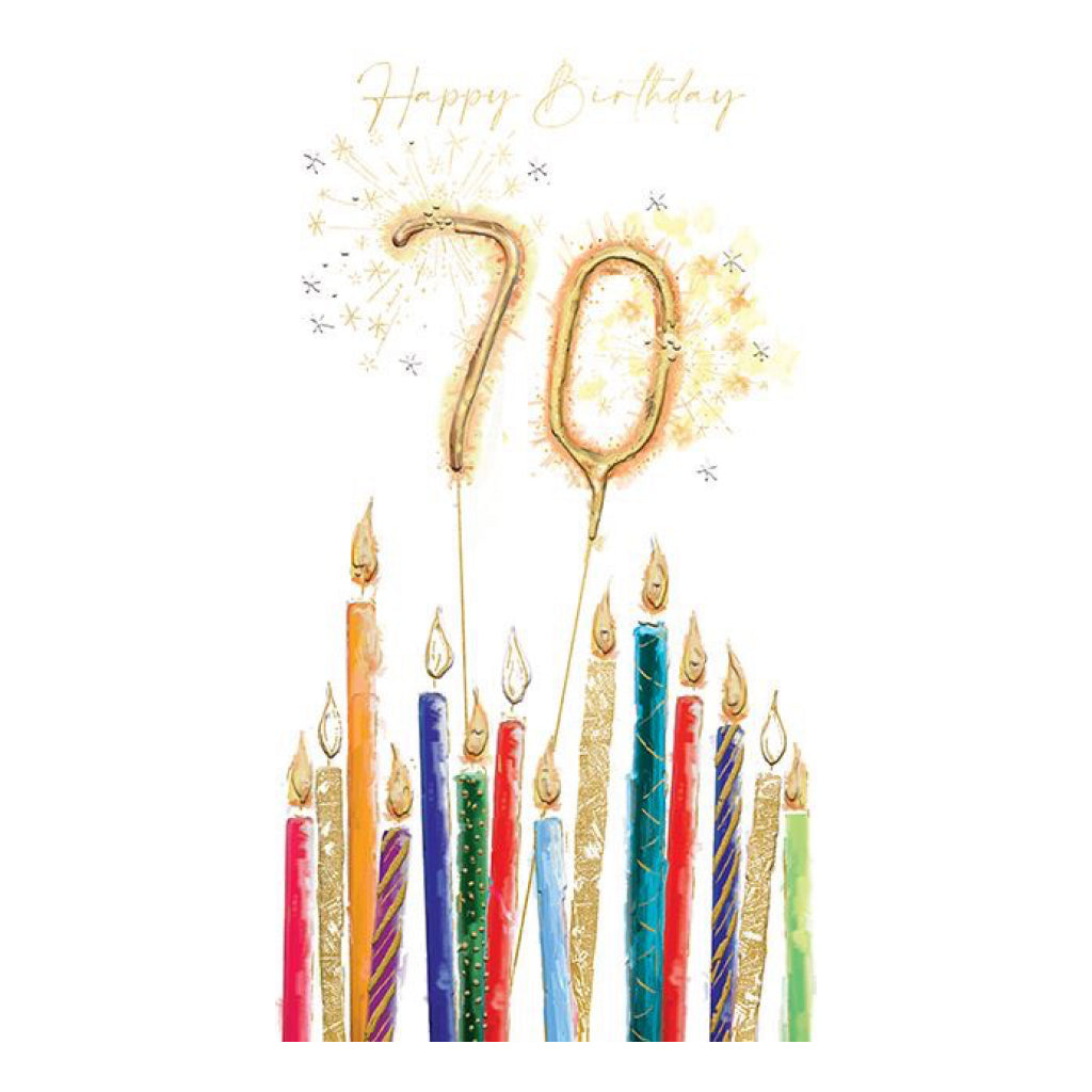 70th Birthday Time To Celebrate Card.