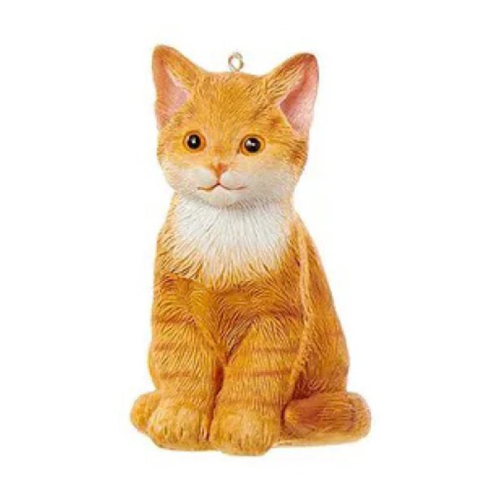 Kitten Ornament - Orange Tabby (Sitting).