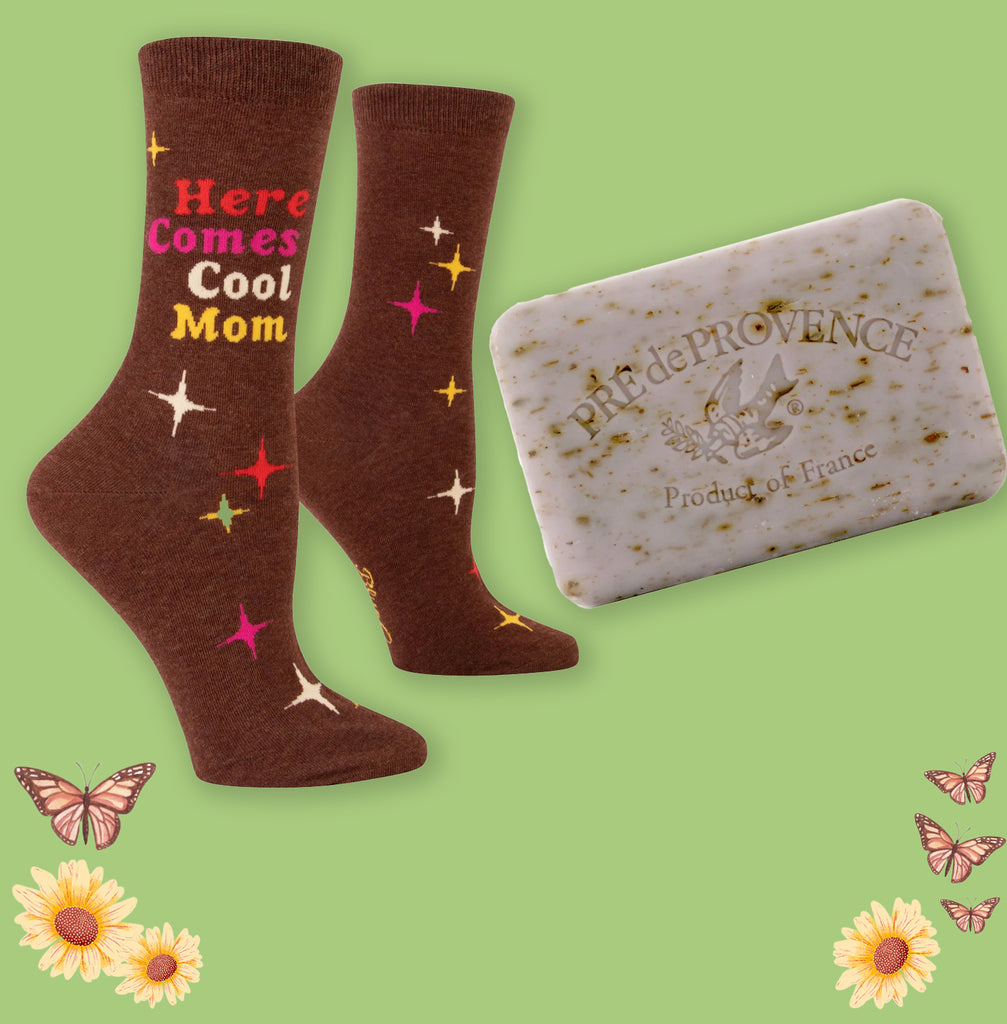 Some gifts for Mom, in this case socks and soap.
