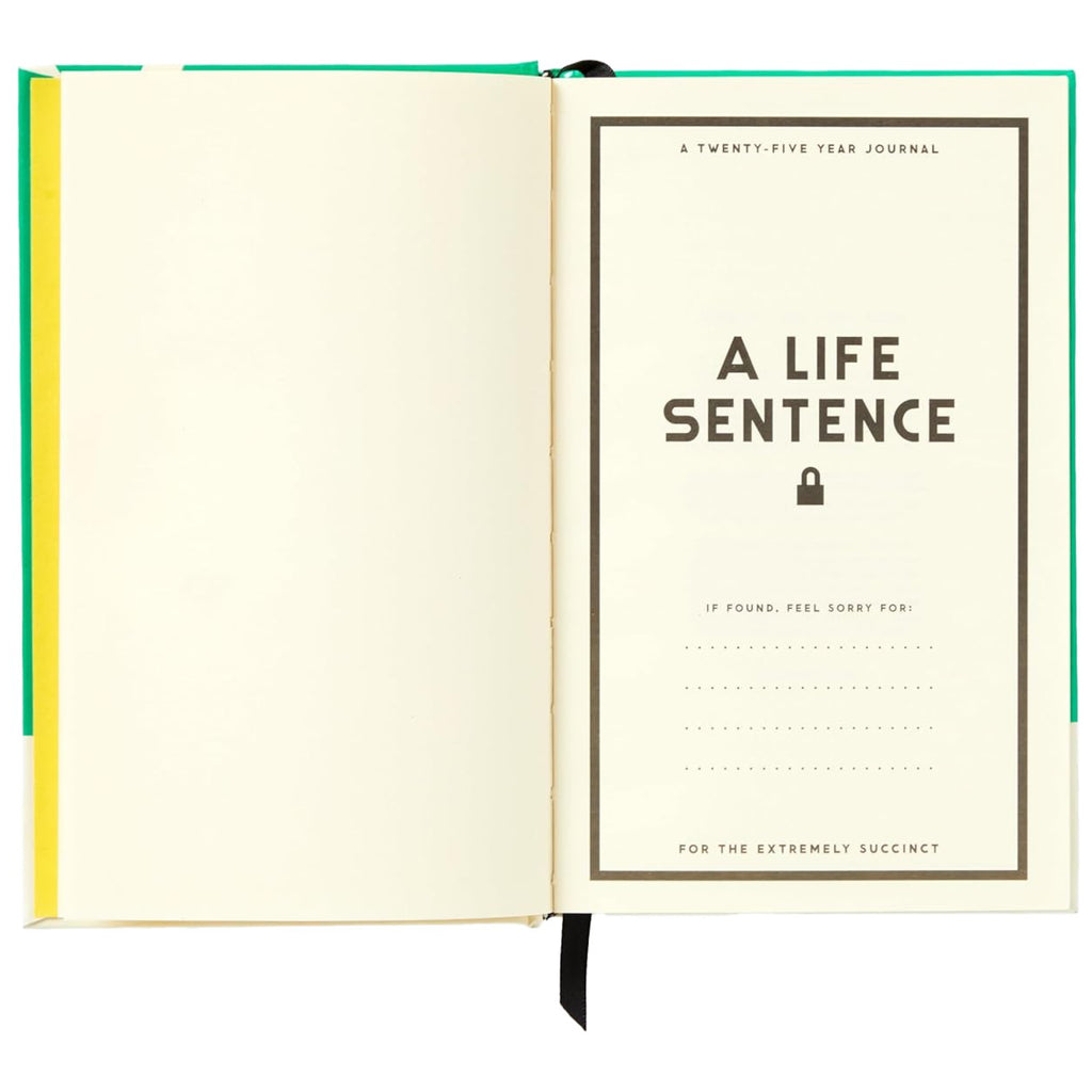 A Life Sentence Journal inside front cover.