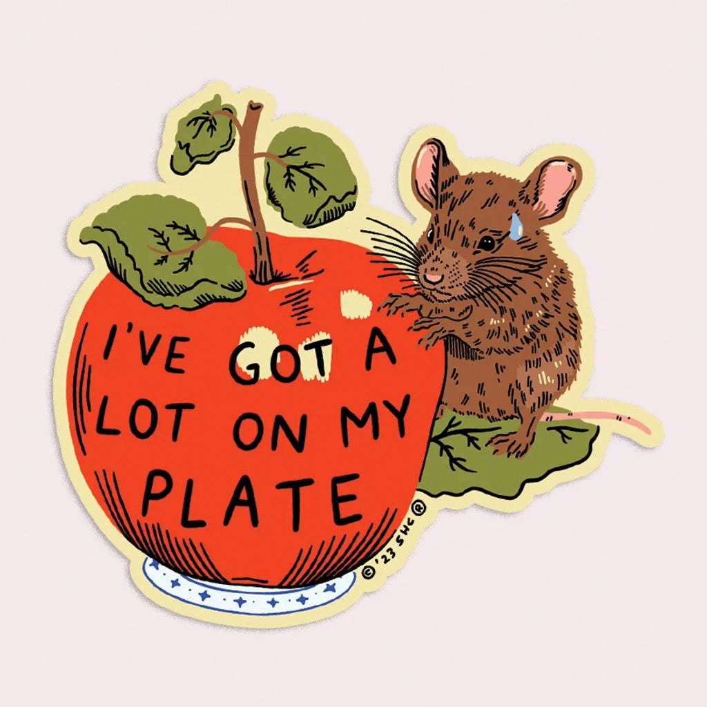 A Lot On My Plate Vinyl Sticker.