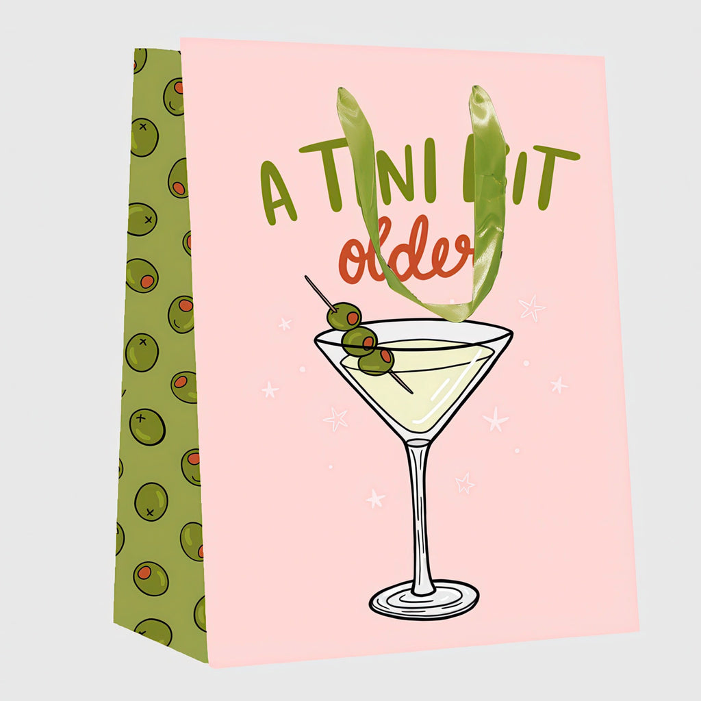 A Tini Bit Older Martini Birthday Gift Bag.