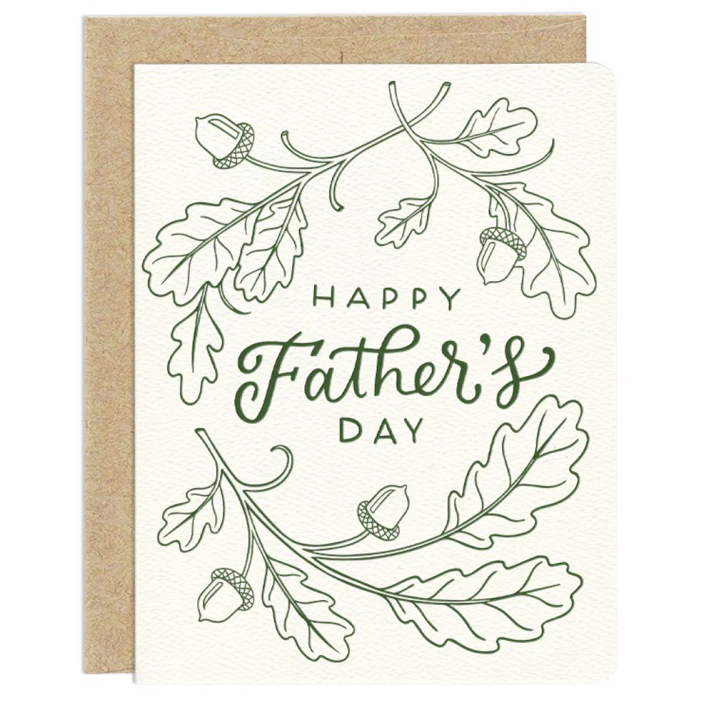 Acorn Letterpress Father's Day Card.