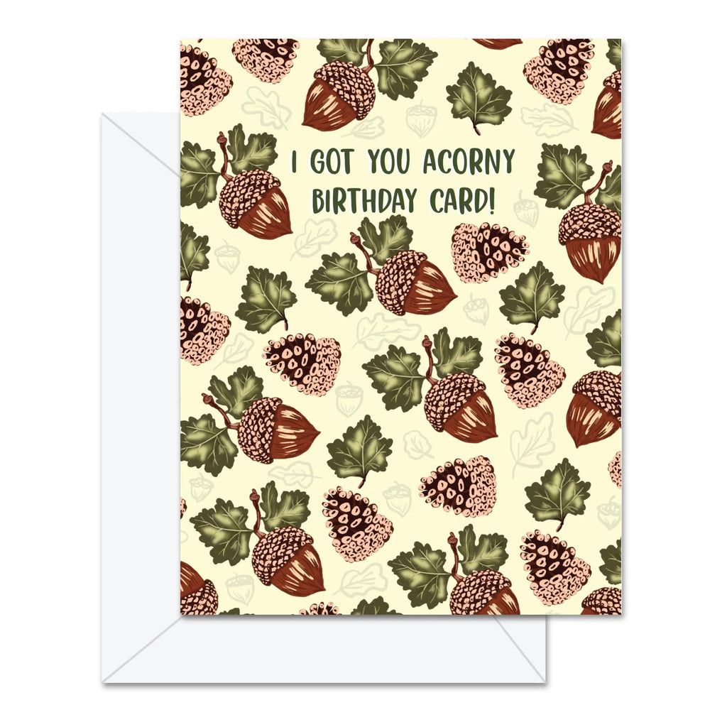 Acorny Birthday Card.