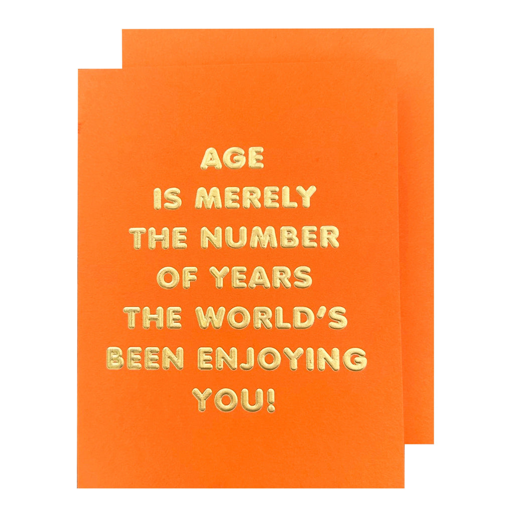 Age Is A Number Birthday Card.