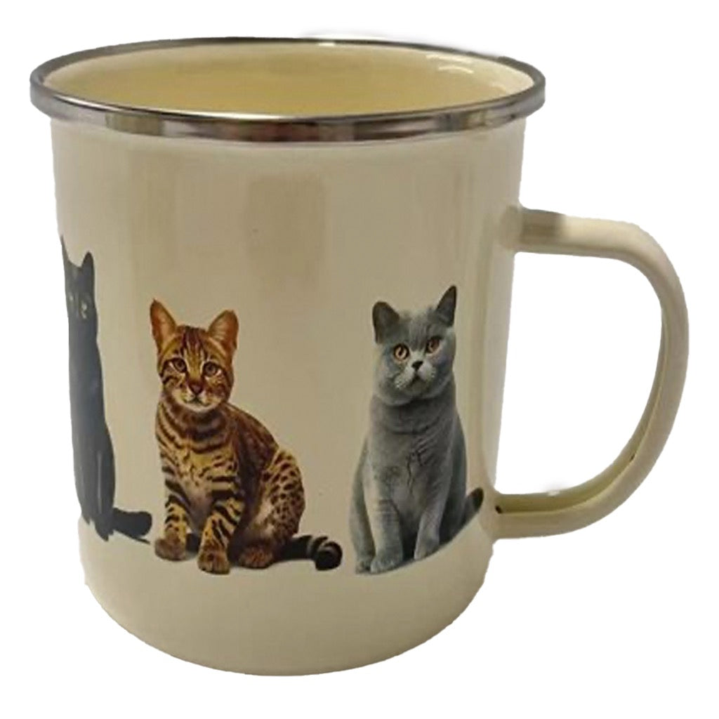 Alfresco Enamel Mug Cats.