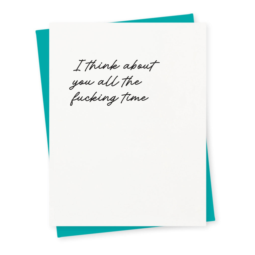 All The Time Letterpress Card.