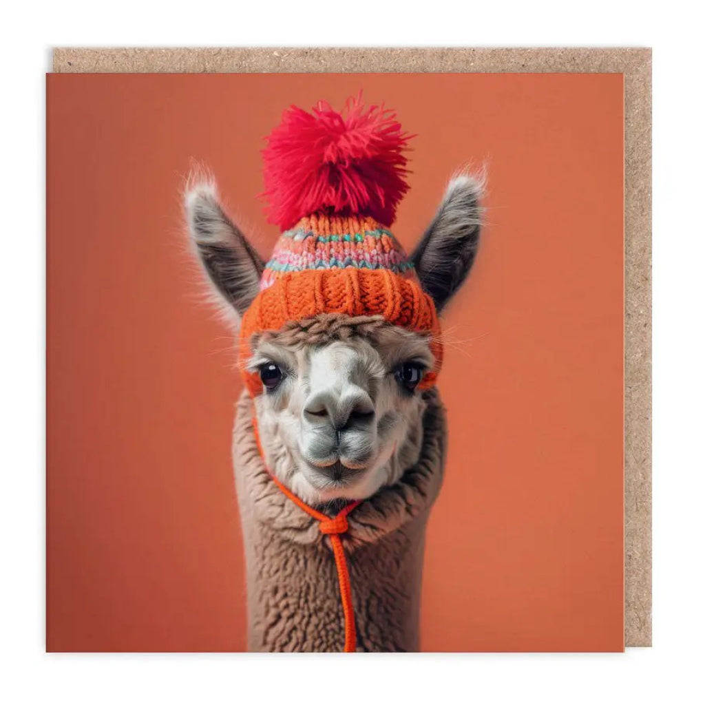 Alpaca Blank Greeting Card.