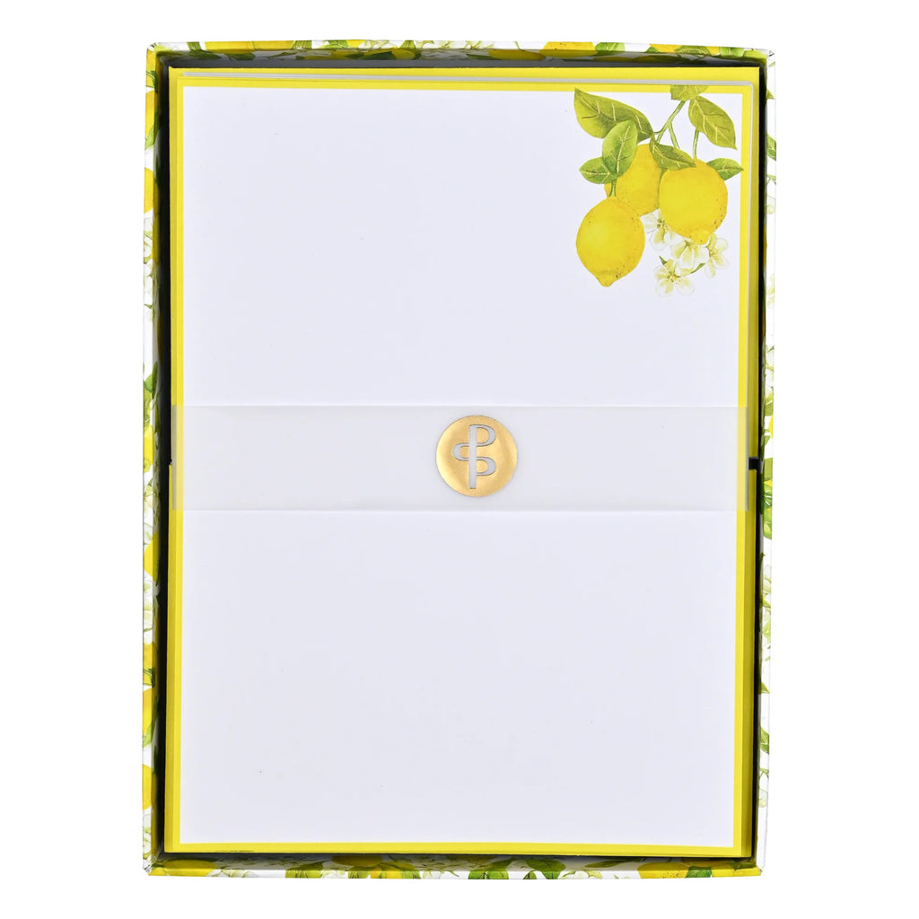 Amalfi Lemons Boxed Stationery packaging.
