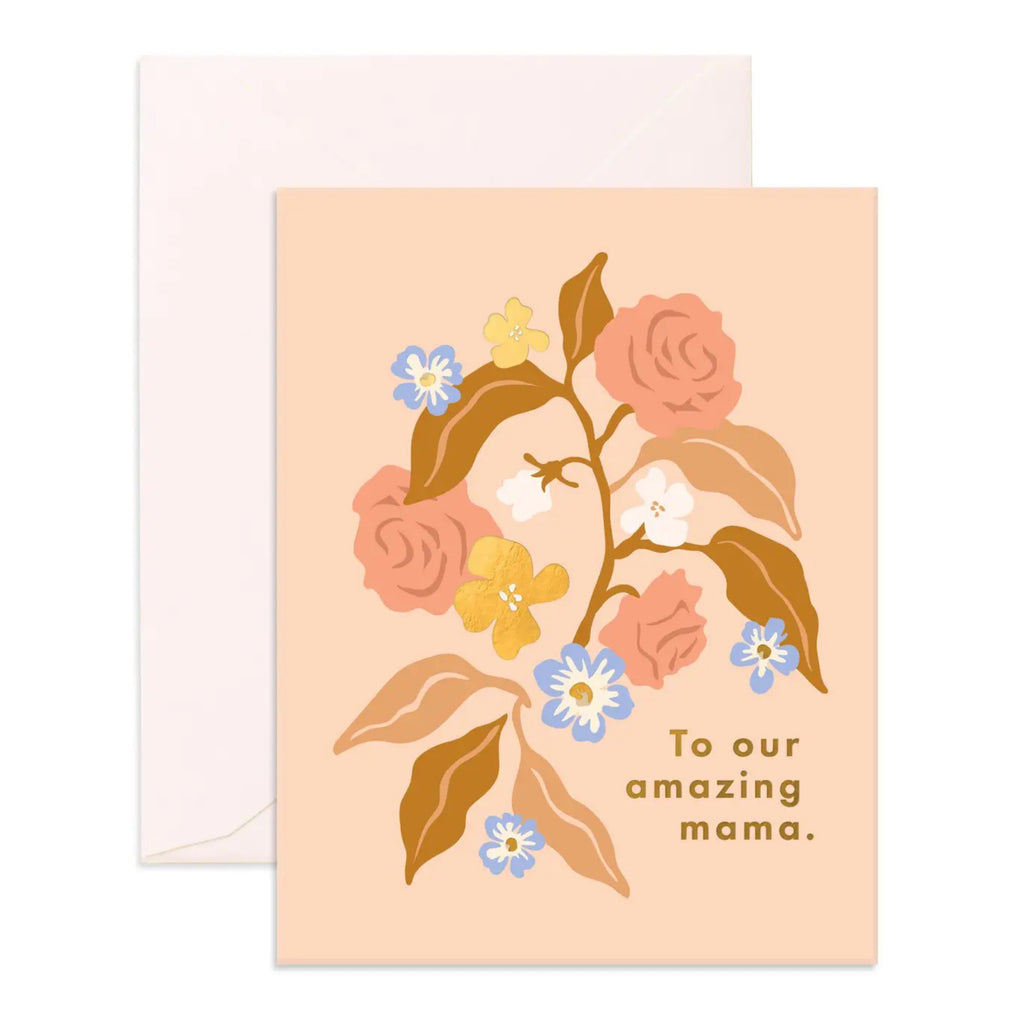 Amazing Mama Freesia Greeting Card.