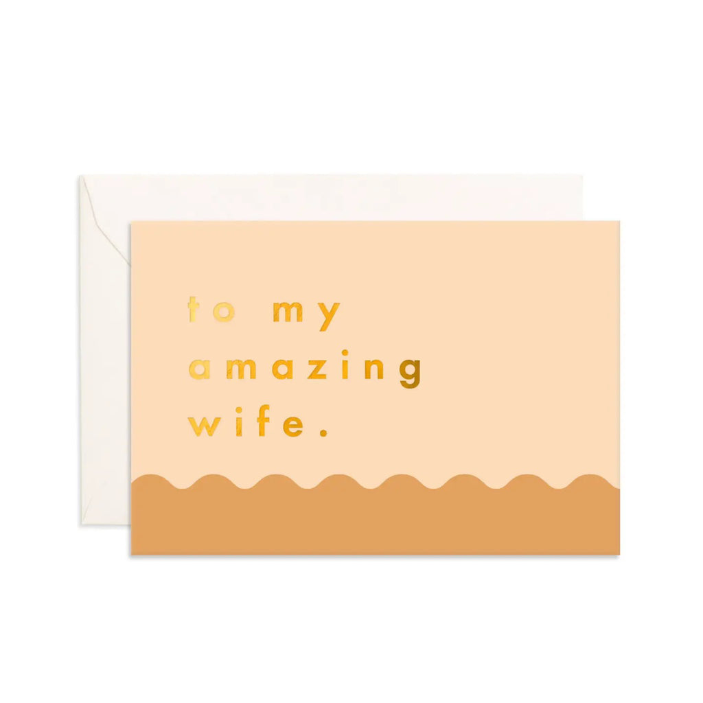 Amazing Wife Ripple Mini Greeting Card.