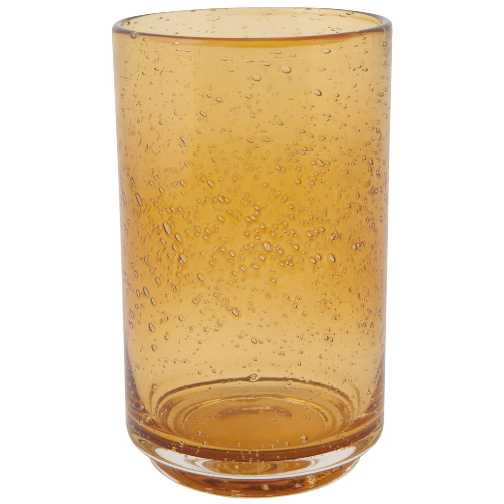 Amber Tall Bubbled Tumbler.