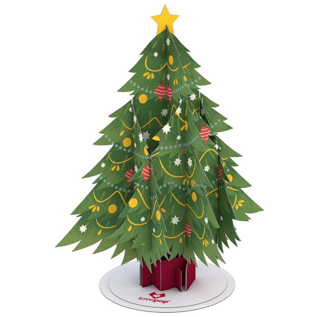 Angle view of Festive Christmas Tree Stickerpop.