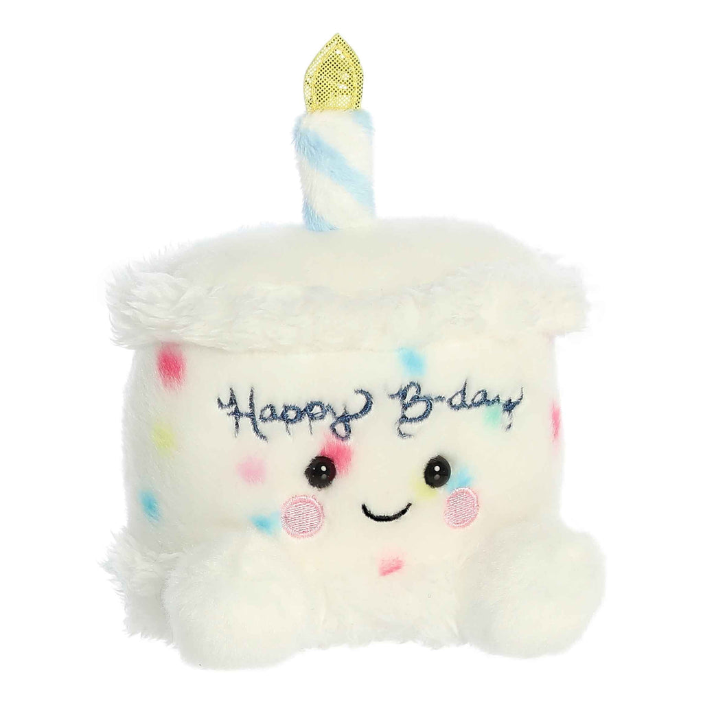 Angle view of Happy B'Day Cake Palm Pal.