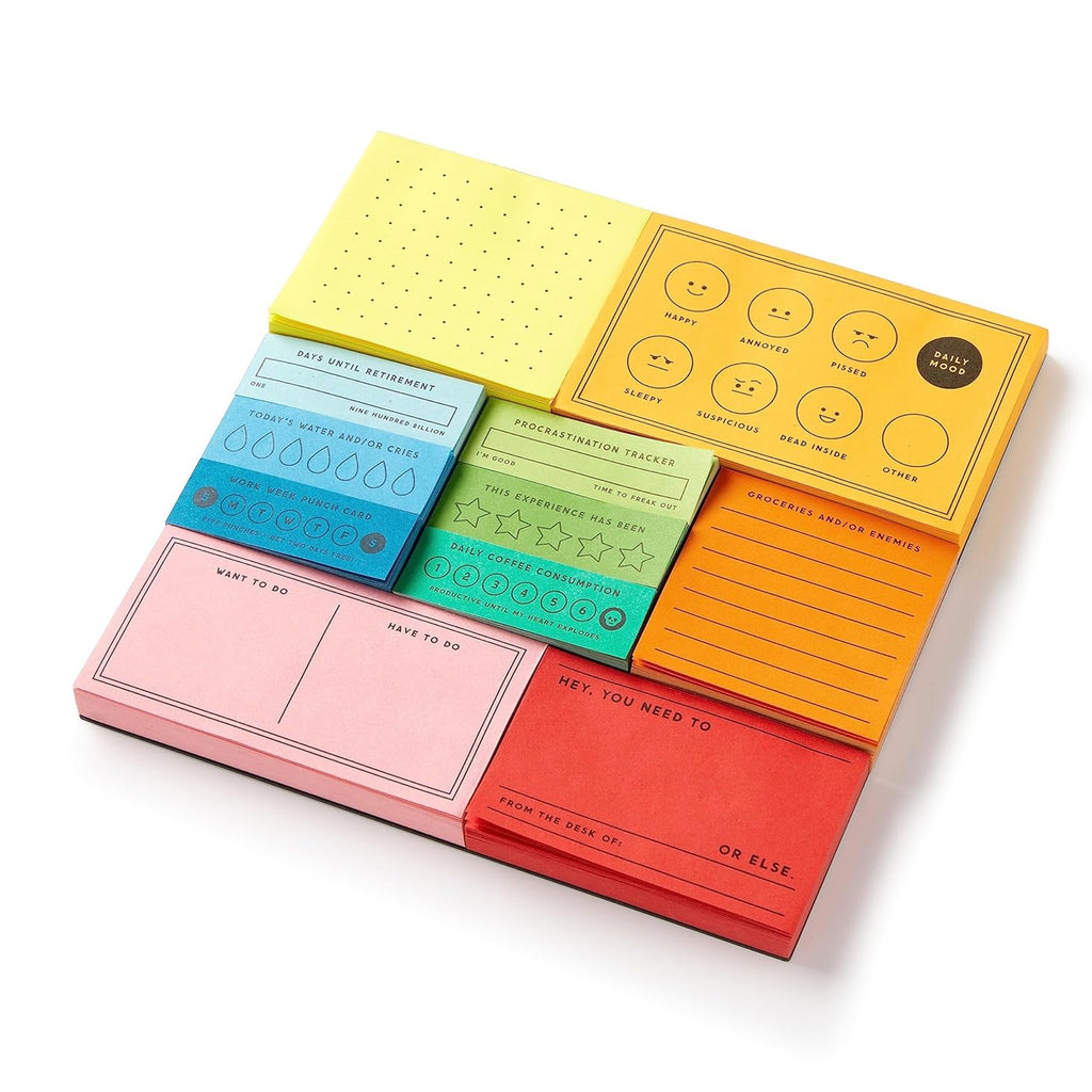 Angle view of I've Got A Few Notes Tear-off Notepad Set.