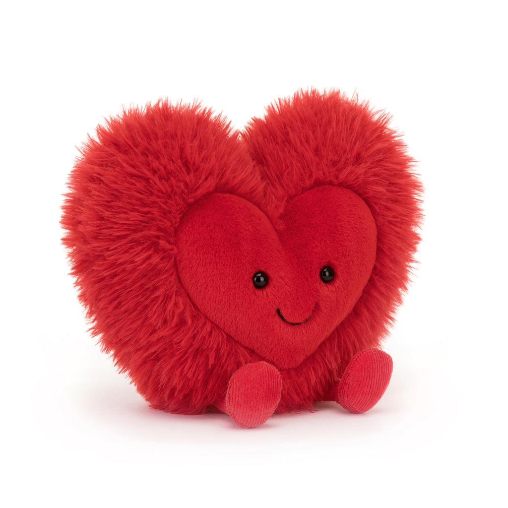 Angle view of Jellycat Amuseables Beatie Heart Large.