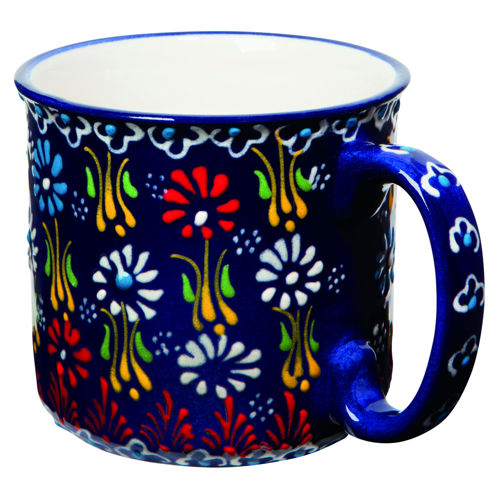 Angle view of Multi Azure Evani Mug.