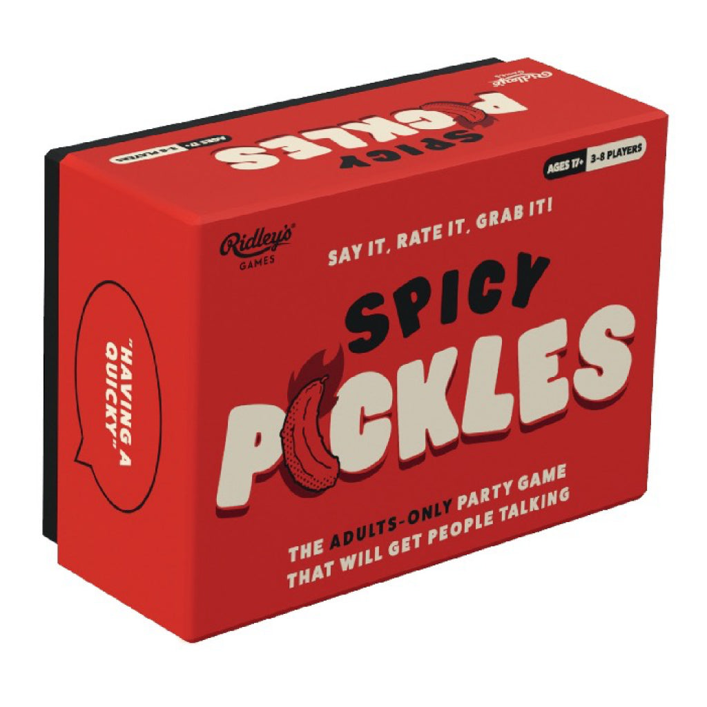 Angle view of Spicy Pickles Party Game.