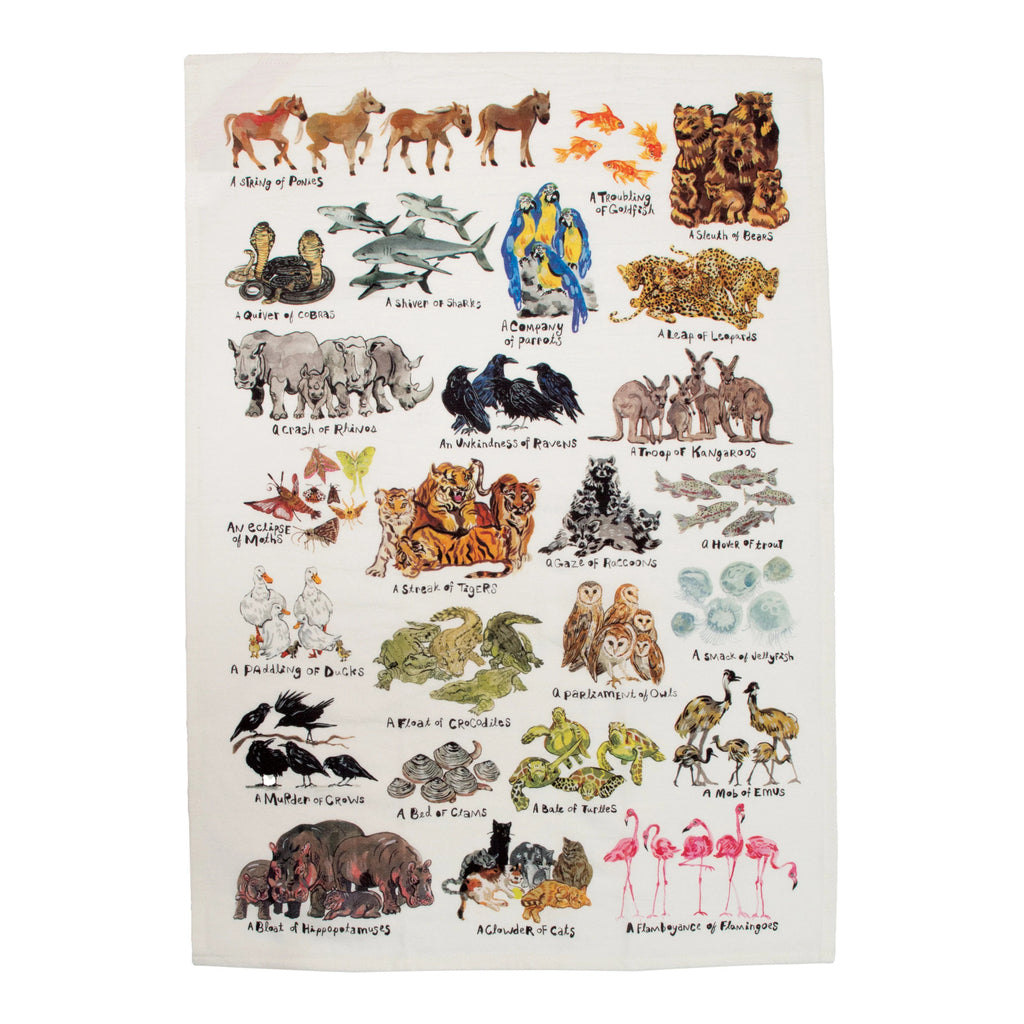 Animal Groupings Towel.