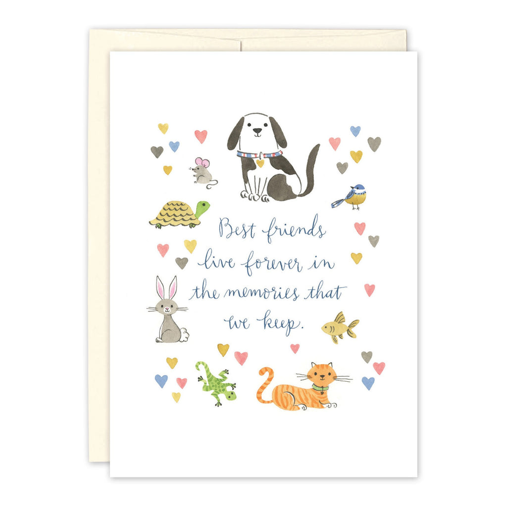 Animals Pet Sympathy Card.