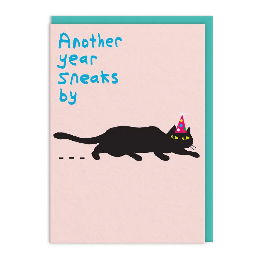 Another Year Sneaks By Birthday Card.