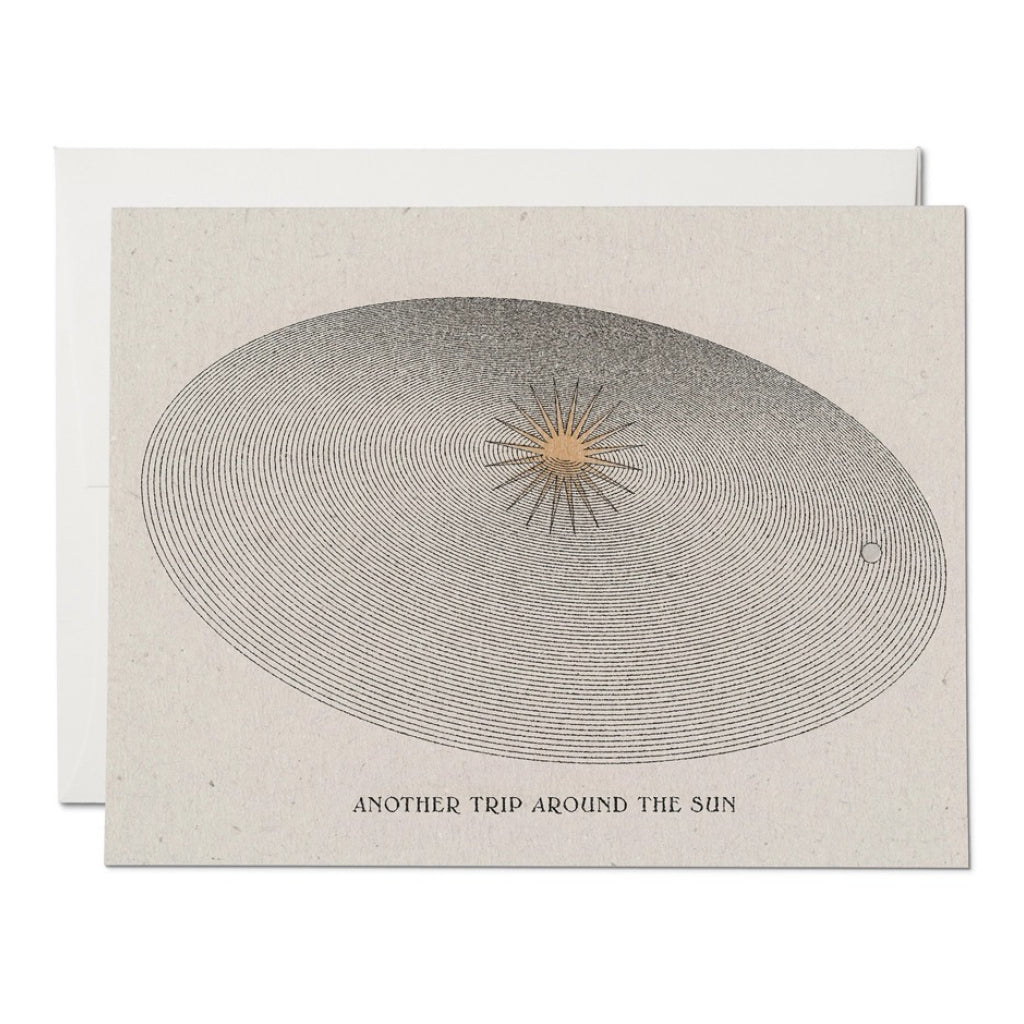 Around The Sun Birthday Greeting Card.