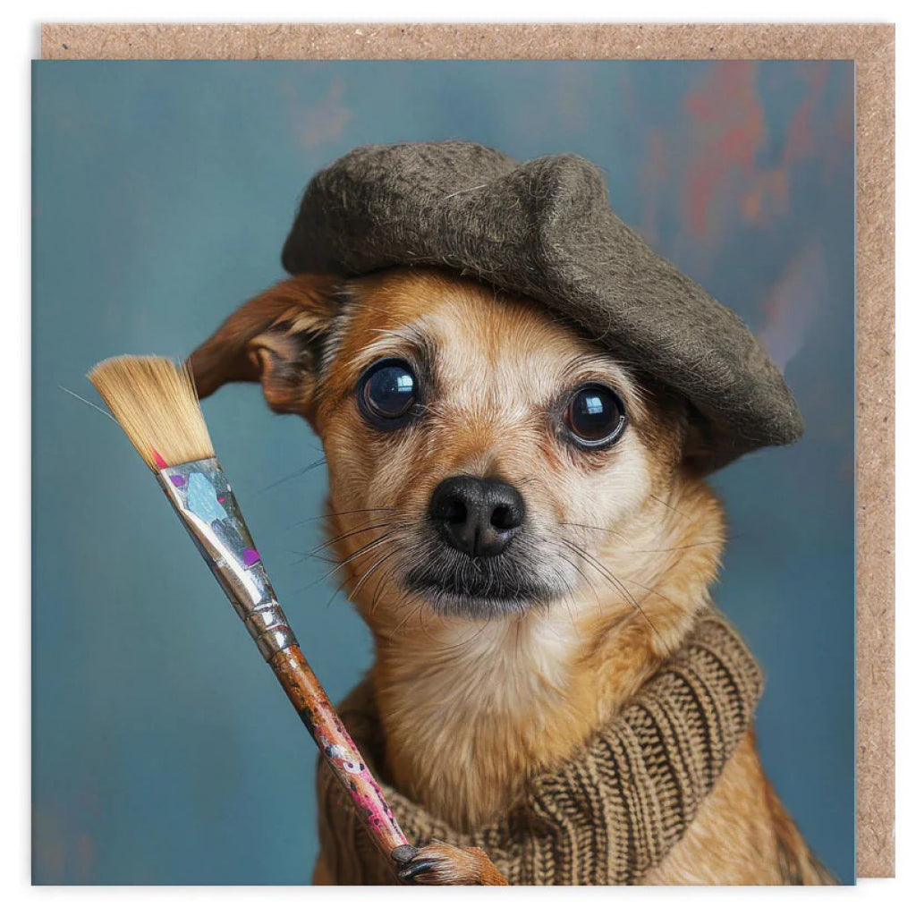 Artist Terrier Blank Card.