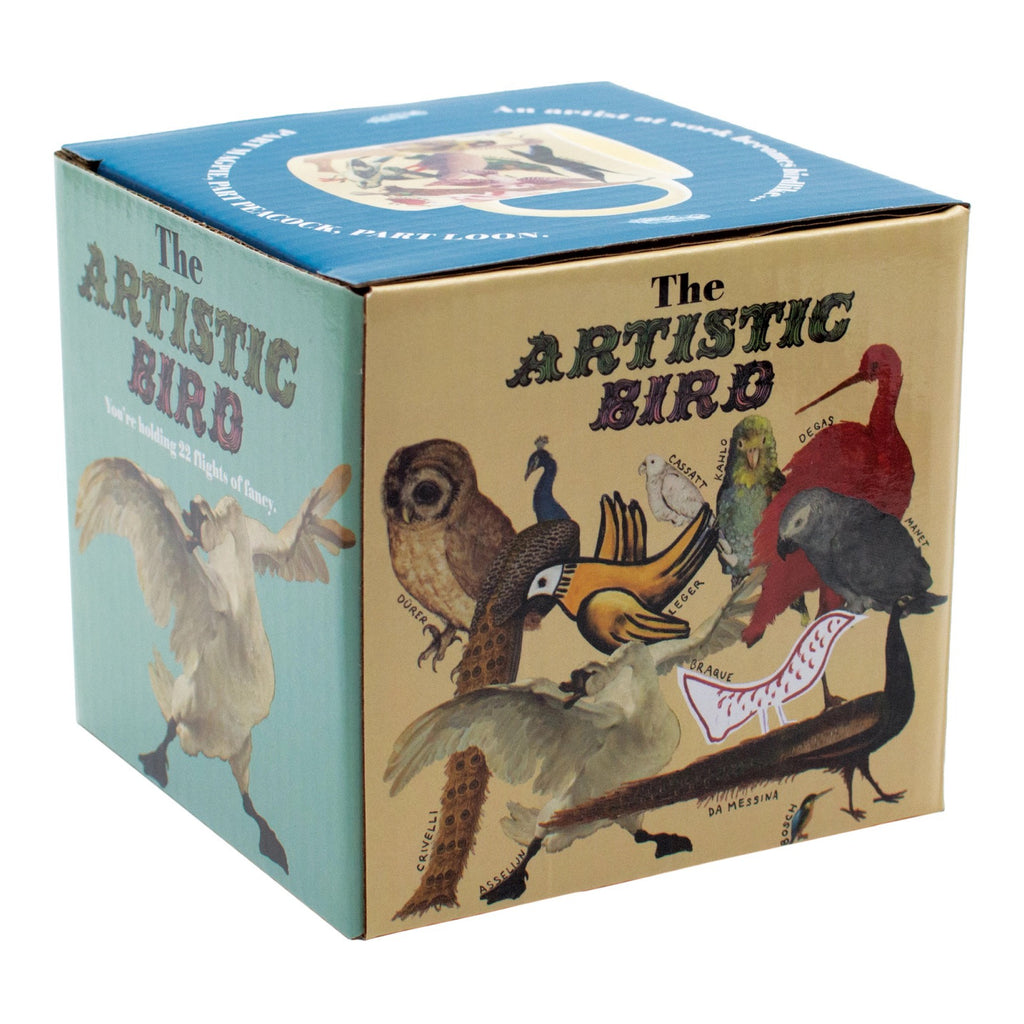 Artistic Bird Mug packaging.