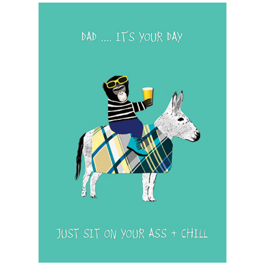 Ass And Chill Father's Day Card.