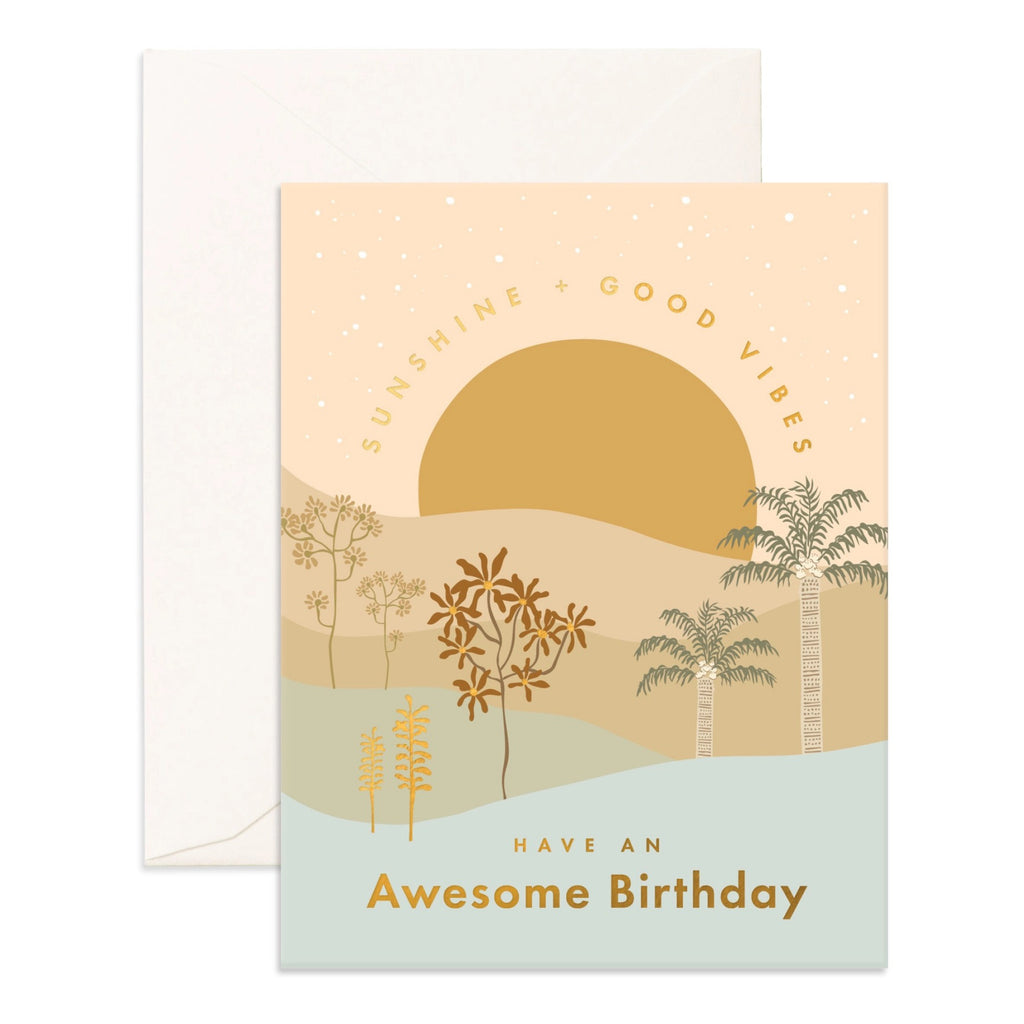 Awesome Birthday Sunset Card.