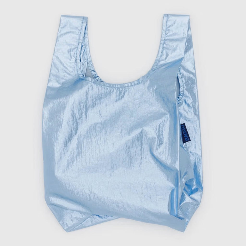 Baby Baggu Metallic Light Blue.