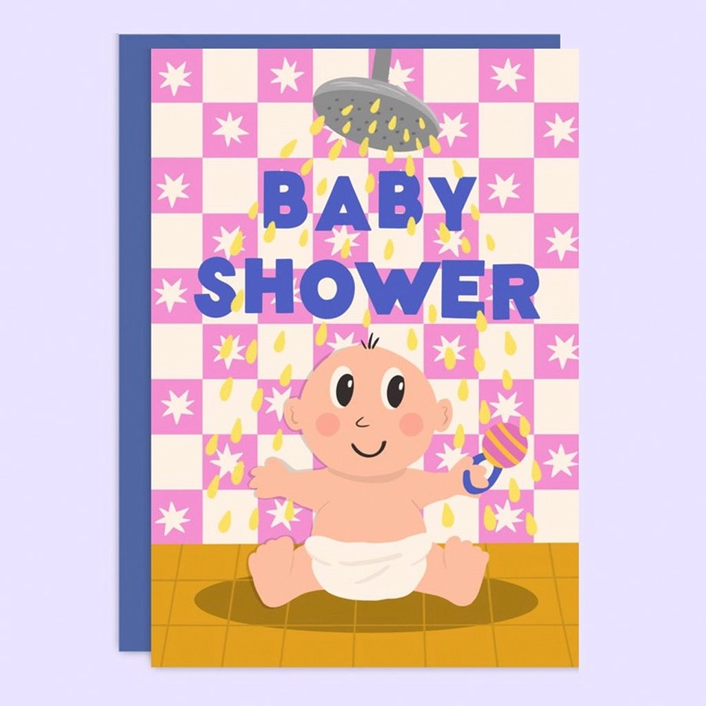 Baby In The Shower Baby Shower Card.