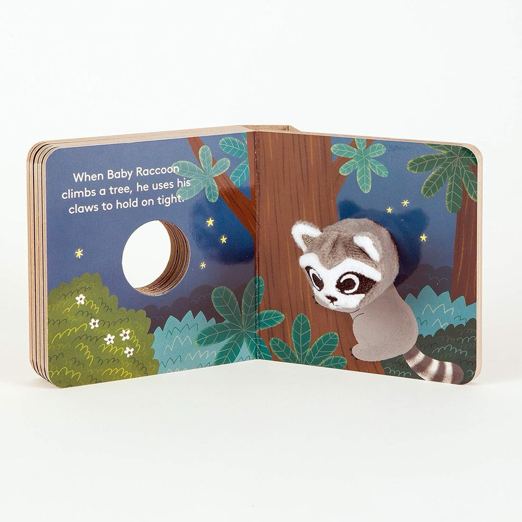 Baby Raccoon Finger Puppet Book sample spread 2.