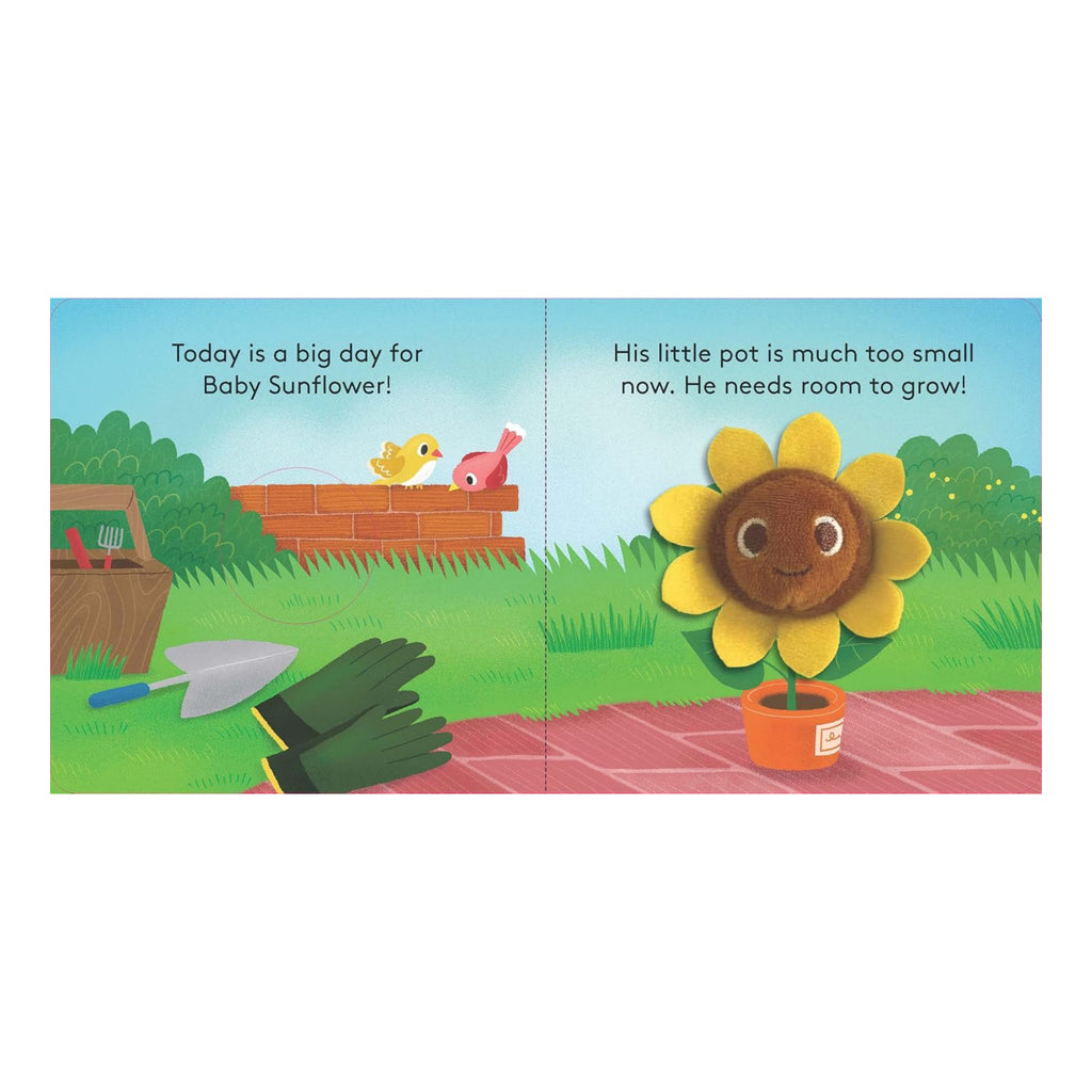 Baby Sunflower Finger Puppet Book - spread 1.