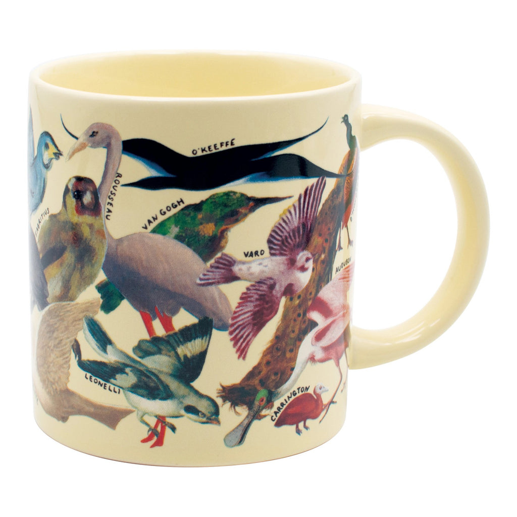 Back of Artistic Bird Mug.