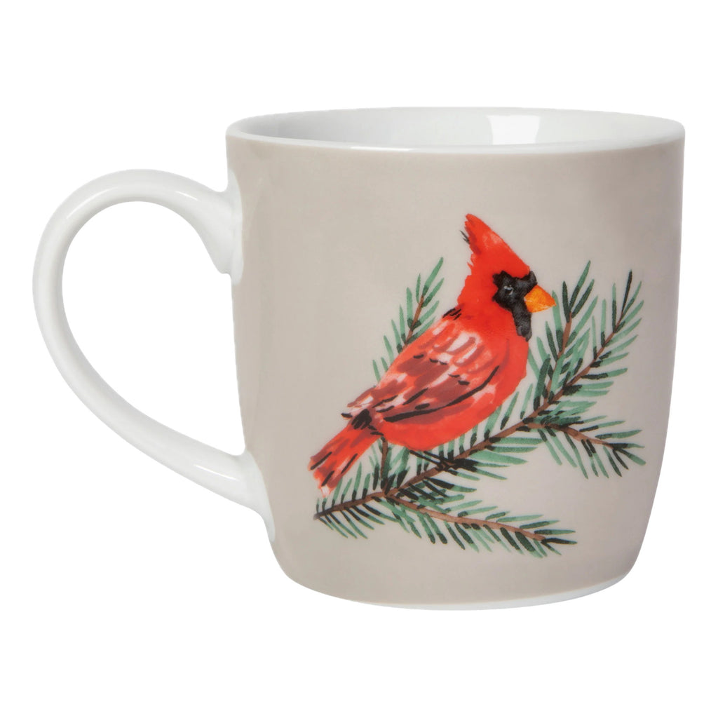 Back of Birds & Boughs Christmas 12 Ounce Mug.